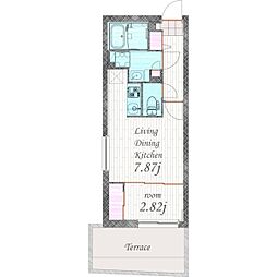 リーデンス今池 1LDKの間取図画像
