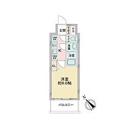 アステリ鶴舞エーナ 1Kの間取図画像