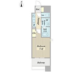 カンピオーネ御器所通 1Kの間取図画像