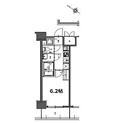 S-RESIDENCE神宮西駅前ascent 1Kの間取図画像