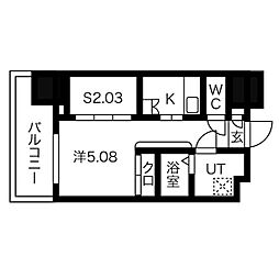 エステシア上前津 1SKの間取図画像
