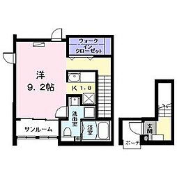 ブランメゾン 1Kの間取図画像