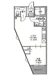 グランフォーレ中村日赤 1LDKの間取図画像