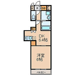 エステムプラザ名古屋駅前プライムタワー 1DKの間取図画像