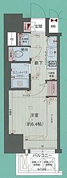 プレサンスSAKAE白川公園2 1Kの間取図画像