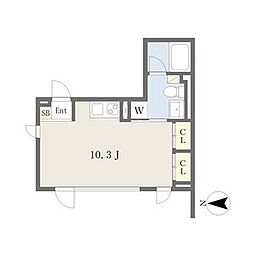 COZY菊井 ワンルームの間取図画像