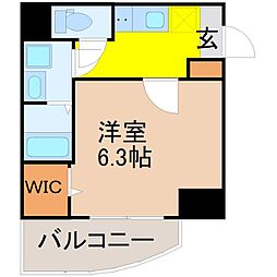 エスリード車道 桜通 1Kの間取図画像