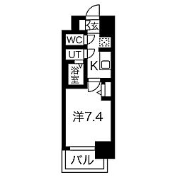 メイクスWアート丸の内 1Kの間取図画像