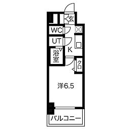 SOLメイクス新栄 1Kの間取図画像