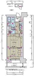 プレサンス名駅南ブリエ 2Kの間取図画像