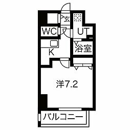 エスリード大須デュオ 1Kの間取図画像
