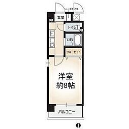 メゾンクラルテ 1Kの間取図画像