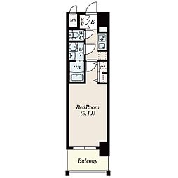 S-RESIDENCE鶴舞2 1Kの間取図画像