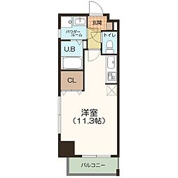 ミリオレビータ金山 ワンルームの間取図画像
