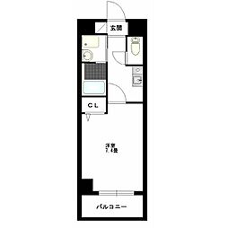 Crecer新栄 1Kの間取図画像