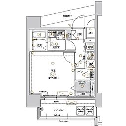 名古屋市北区稚児宮通2丁目マンション 1Kの間取図画像
