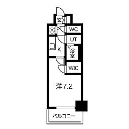 エスリード新栄グラティア 1Kの間取図画像