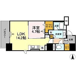オアシス金山 1LDKの間取図画像