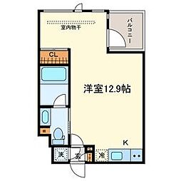 COZY徳川園 ワンルームの間取図画像