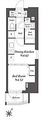 BRANSIESTA北品川 1DKの間取図画像
