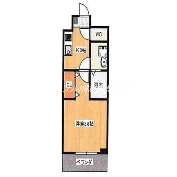 岡山県倉敷市老松町3丁目(賃貸マンション1K・5階・27.20㎡)の写真 その2