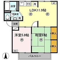 ジョイファミリー総社　A棟 205 ｜ 岡山県総社市小寺1975（賃貸アパート2LDK・2階・50.41㎡） その2