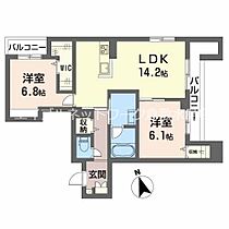 ＨＡＫＵＡ（ＢＥＬＳ認証・ＺＥＨ） 206 ｜ 岡山県倉敷市西阿知町西原803-1（賃貸マンション2LDK・2階・66.13㎡） その2