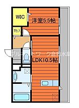 アヴァンスII 306 ｜ 岡山県倉敷市浦田2531-1（賃貸アパート1LDK・3階・41.75㎡） その2