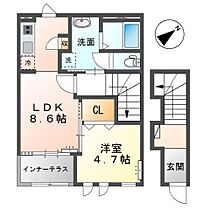 ルミエール K  ｜ 岡山県倉敷市玉島上成（賃貸アパート1LDK・2階・42.34㎡） その2