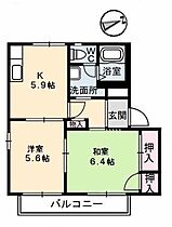 エクセルヴィオラ　Ｂ棟 102 ｜ 岡山県倉敷市玉島長尾143-1（賃貸アパート2K・1階・43.75㎡） その2