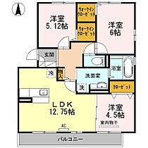 サンヴィオレB棟 201 ｜ 岡山県倉敷市東塚6丁目2-26（賃貸アパート3LDK・2階・69.22㎡） その2