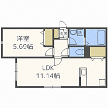 福岡県福岡市博多区麦野2丁目（賃貸アパート1LDK・1階・40.14㎡） その2