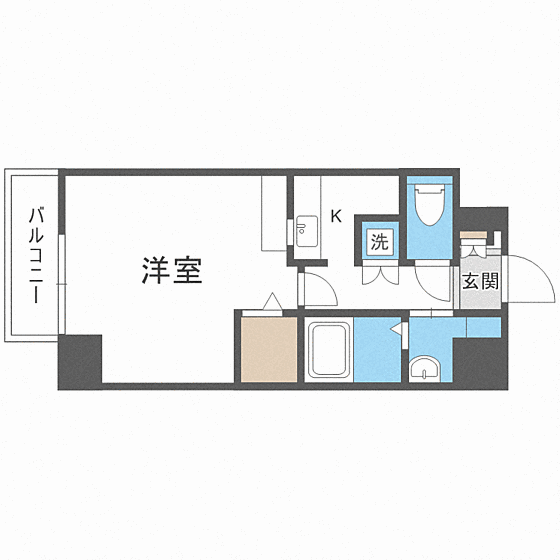 福岡県福岡市博多区博多駅南5丁目(賃貸マンション1K・3階・24.38㎡)の写真 その2