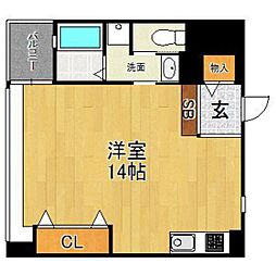 バリハウス ワンルームの間取図画像