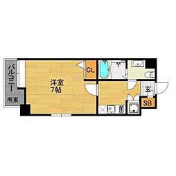 ダイナコートエスタディオ平尾駅前 1Kの間取図画像