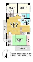 オリエンタルマンション 3LDKの間取図画像