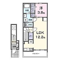 クレストアドバンステンパイI 204 ｜ 福岡県筑紫野市武蔵３丁目11-8（賃貸アパート1LDK・2階・42.56㎡） その2