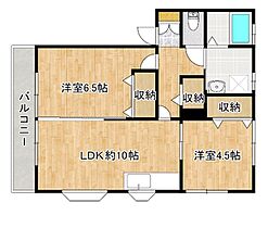 イーストニュータウン 202 ｜ 福岡県筑紫野市紫７丁目5-9（賃貸アパート2LDK・2階・49.59㎡） その2