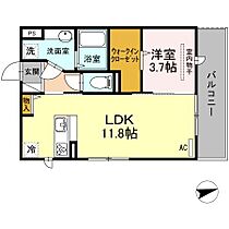 エディーハウスIII 205 ｜ 福岡県筑紫野市原田７丁目5-5（賃貸アパート1LDK・2階・40.30㎡） その2