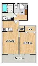 間取図画像 1LDK