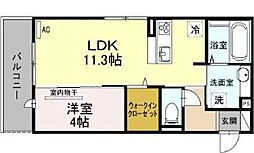 エディーハウス 1LDKの間取図画像