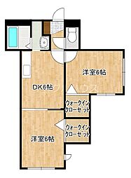 カーサデラタルタルーガ 2DKの間取図画像
