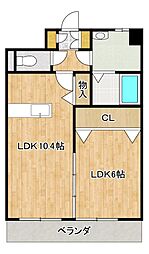 パークヒルズ長浦台 1LDKの間取図画像