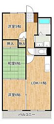 ウィンコート都府楼 3LDKの間取図画像