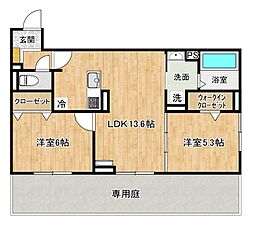 D-ROOM平田台 2LDKの間取図画像