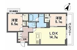 シャーメゾン上大利レジデンス 2LDKの間取図画像