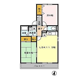 ラヴィタ春日 2LDKの間取図画像