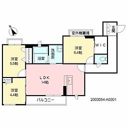ソラーナ2 3LDKの間取図画像