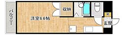 ライオンズコート21 ワンルームの間取図画像