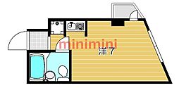 プレミール千里丘 ワンルームの間取図画像